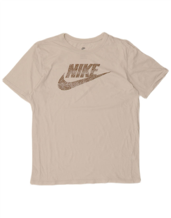 Ανδρικό μπλουζάκι Nike με γραφικό αθλητικό κόψιμο, μεσαίο λευκό