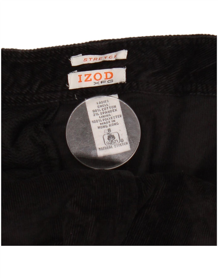 Izod Γυναικείο Capri Cargo Παντελόνι Κοτλέ US 8 Medium W30 L22 Μαύρο βαμβακερό