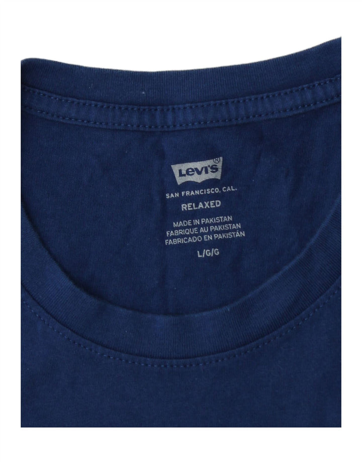 LEVI'S Ανδρικό T-Shirt Relaxed Graphic Top Large Navy Blue