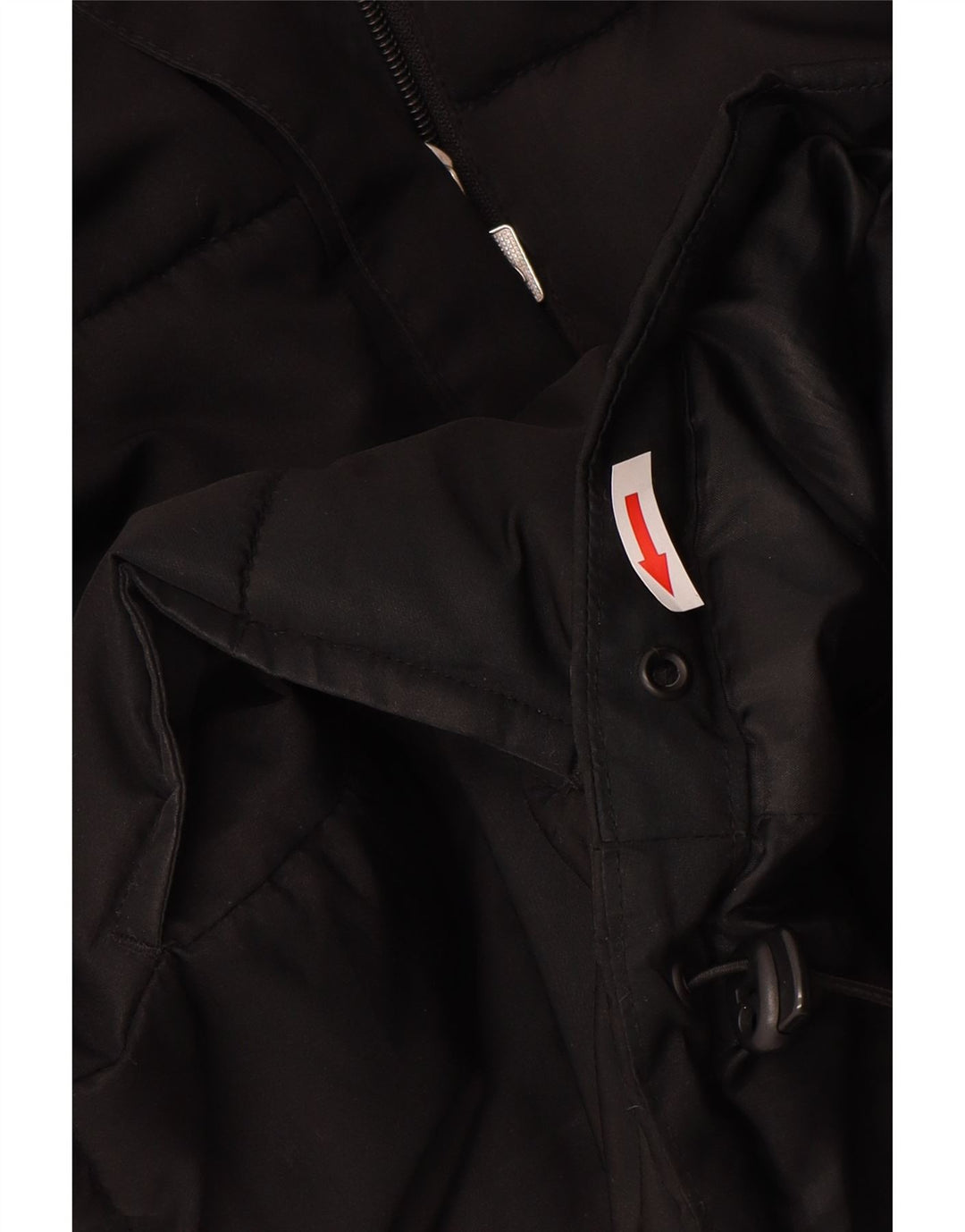 Ellesse γυναικείο μπουφάν με κουκούλα μεγάλου μεγέθους UK 8 μικρό μαύρο πολυεστέρα