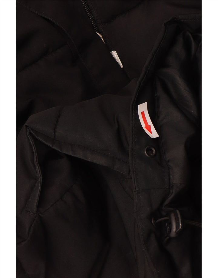 Ellesse γυναικείο μπουφάν με κουκούλα μεγάλου μεγέθους UK 8 μικρό μαύρο πολυεστέρα