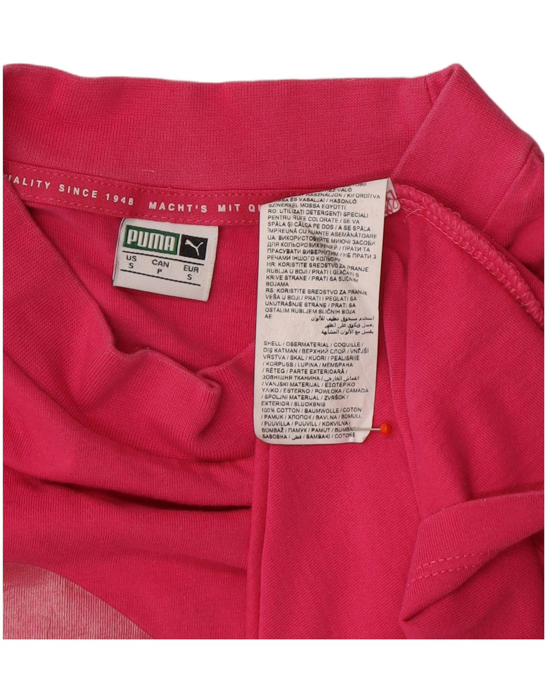 PUMA Womens Graphic Vest Top UK 10 Small Pink Cotton