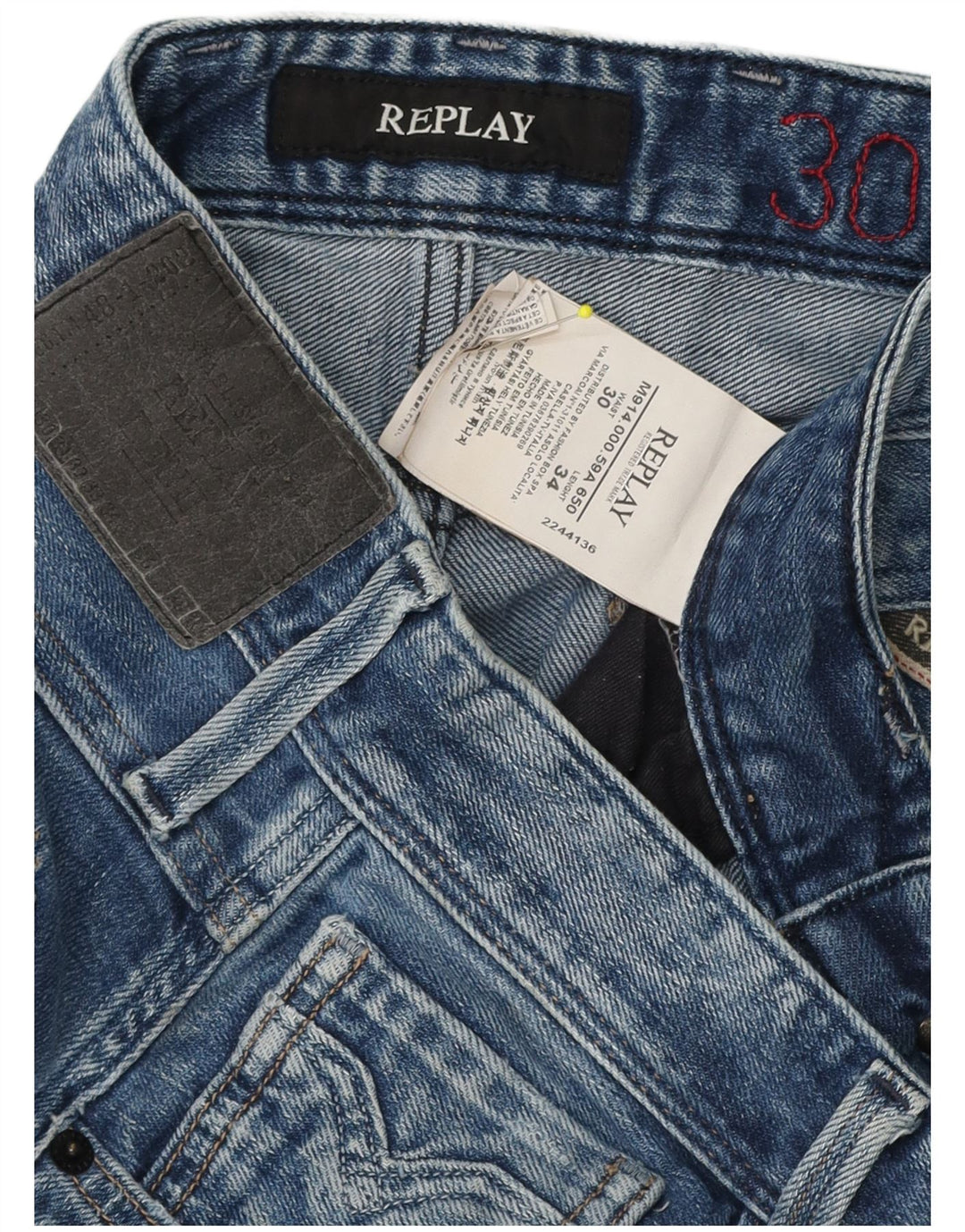 Replay Γυναικείο Slim Jeans W30 L29 Μπλε Βαμβακερό