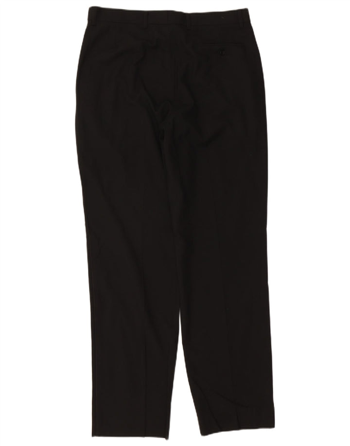 Marks & Spencer Ανδρικό κωνικό παντελόνι Chino W34 L33 Μαύρο πολυεστέρα