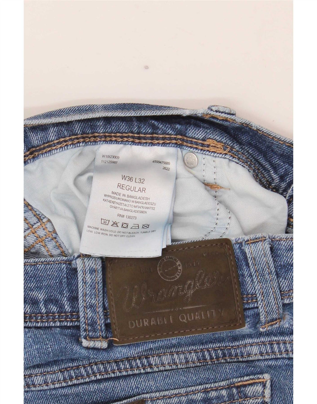 Ανδρικό τζιν κανονικό ίσιο Wrangler W36 L32 Μπλε βαμβακερό