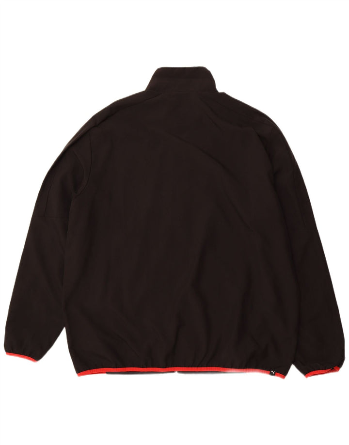 PUMA Mens Graphic Tracksuit Top Jacket 2XL Black Polyester
