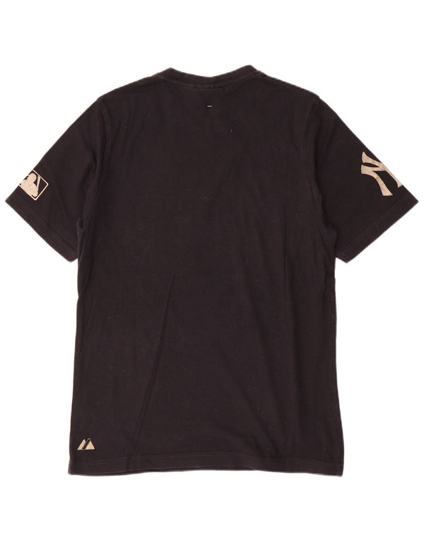 Ανδρικό γραφικό μπλουζάκι Majestic New York Yankees Top Medium μαύρο βαμβακερό