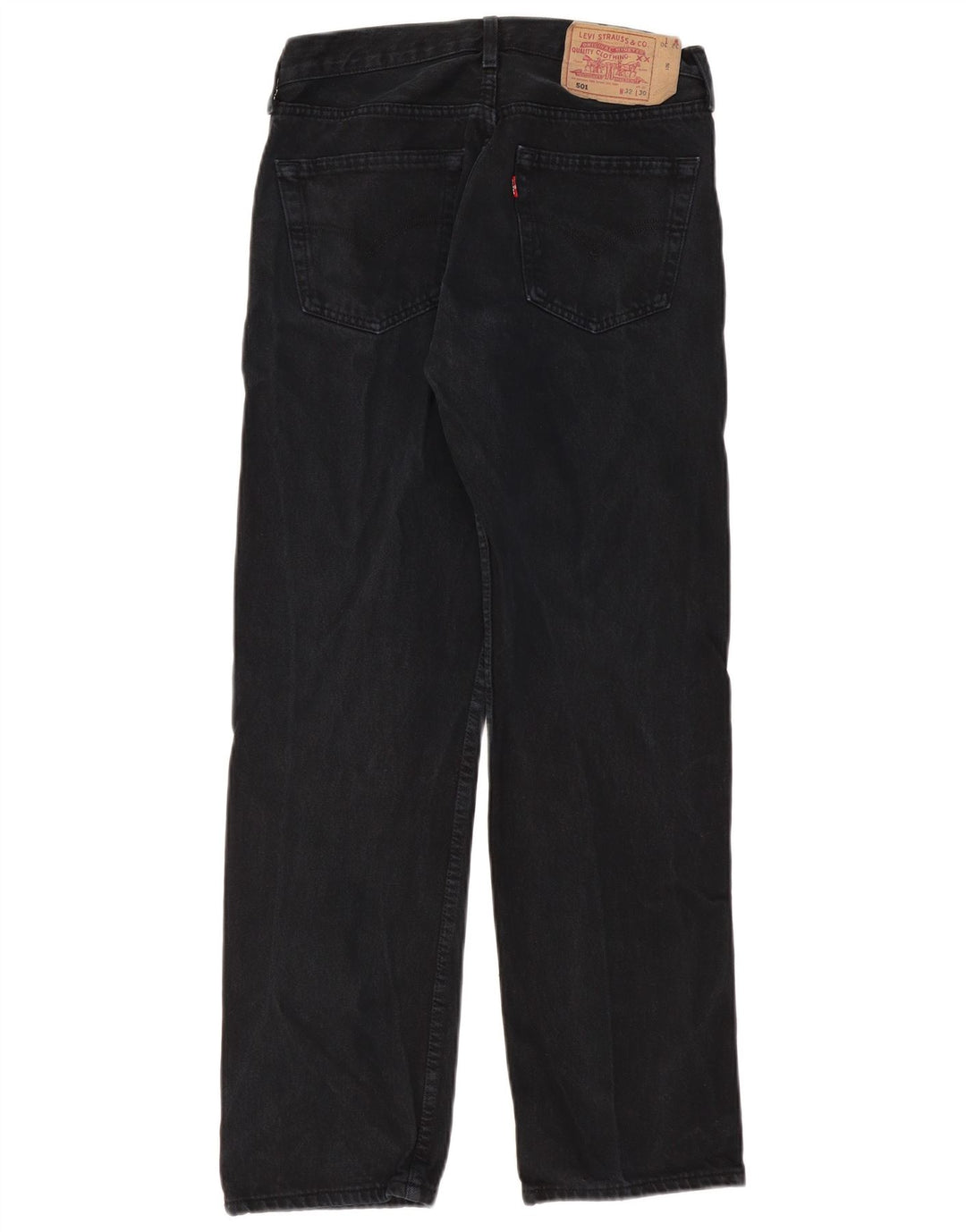 Levi's Womens 501 Straight Jeans W32 L30 Μαύρο βαμβακερό