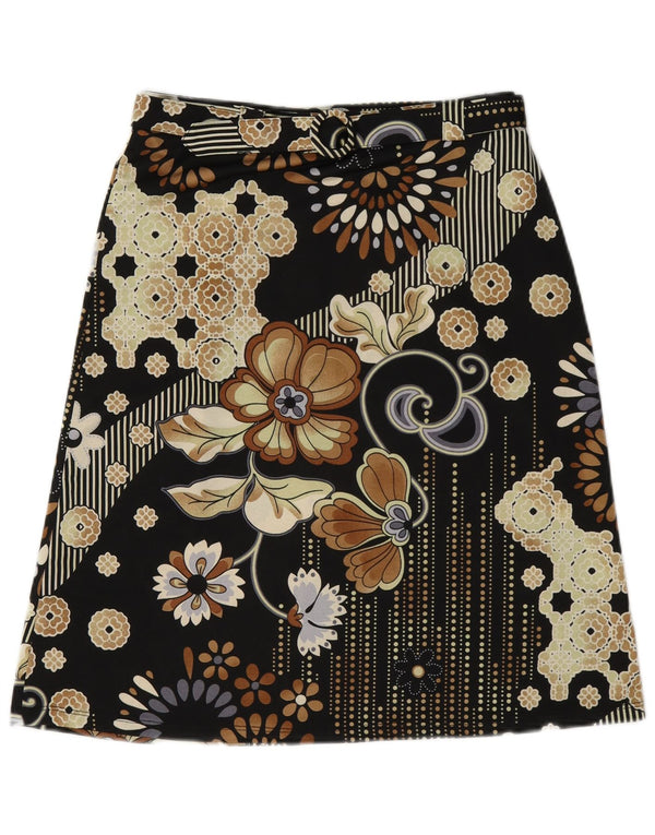 Imperial Γυναικεία Γραφική Φούστα A-Line Medium W28 Μαύρη Floral