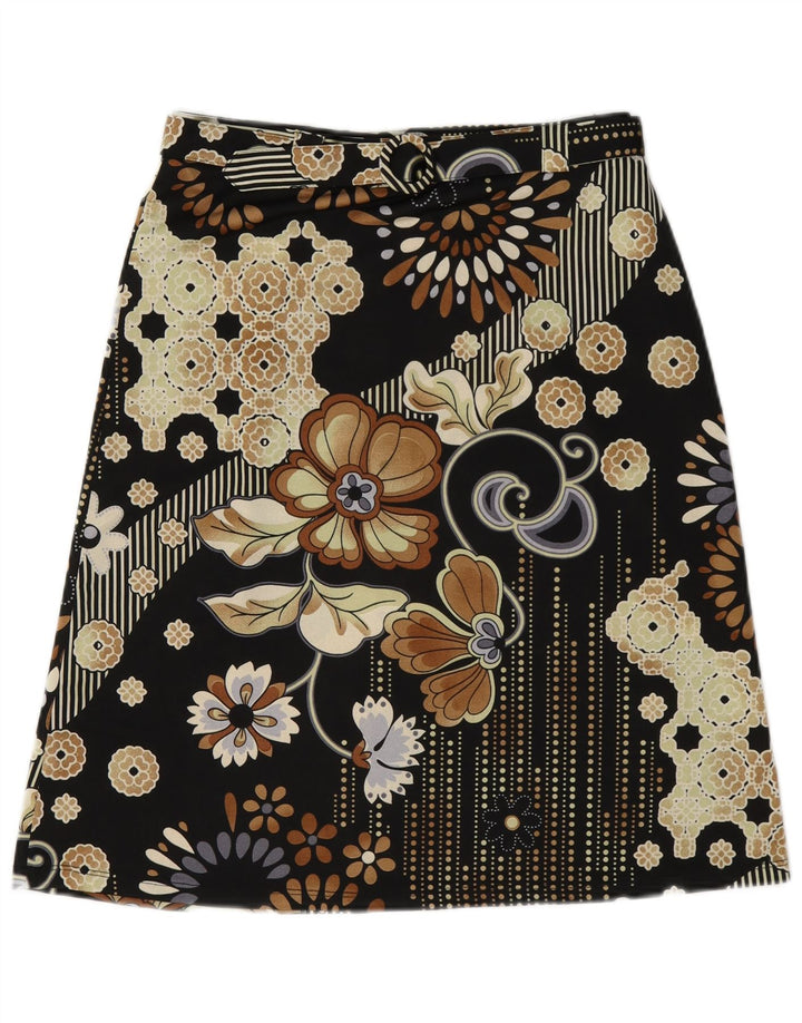 Imperial Γυναικεία Γραφική Φούστα A-Line Medium W28 Μαύρη Floral