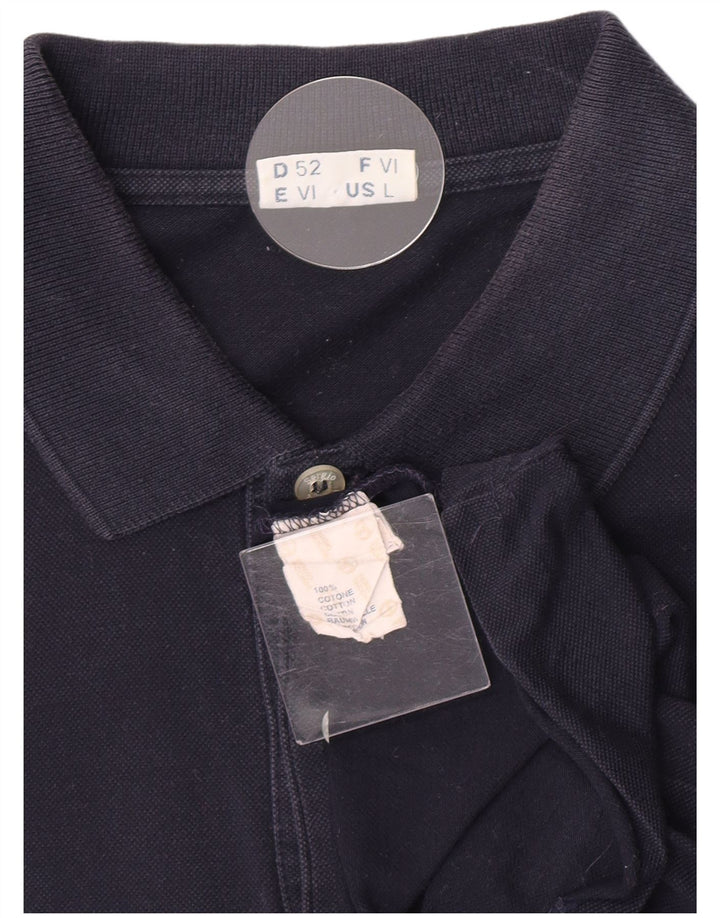 Sergio Tacchini Ανδρικό Πόλο Μπλουζάκι μεγάλο Navy Blue από βαμβάκι