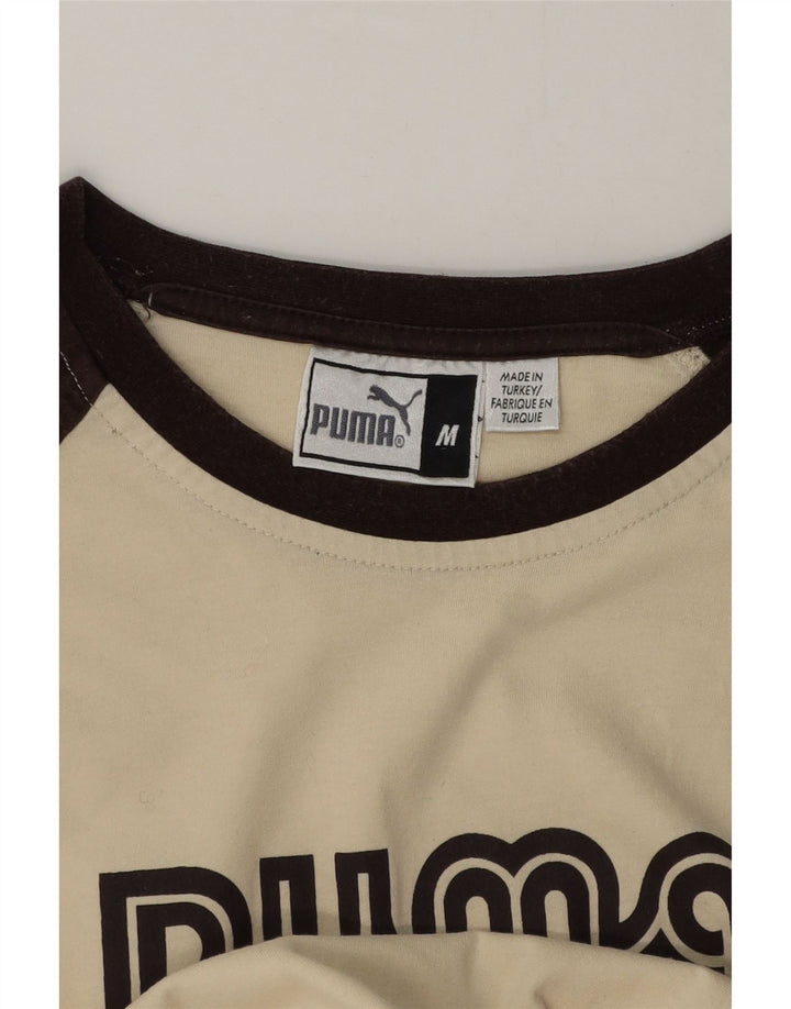 Ανδρικό γραφικό μπλουζάκι Puma, μεσαίο λευκό χρώμα, βαμβακερό