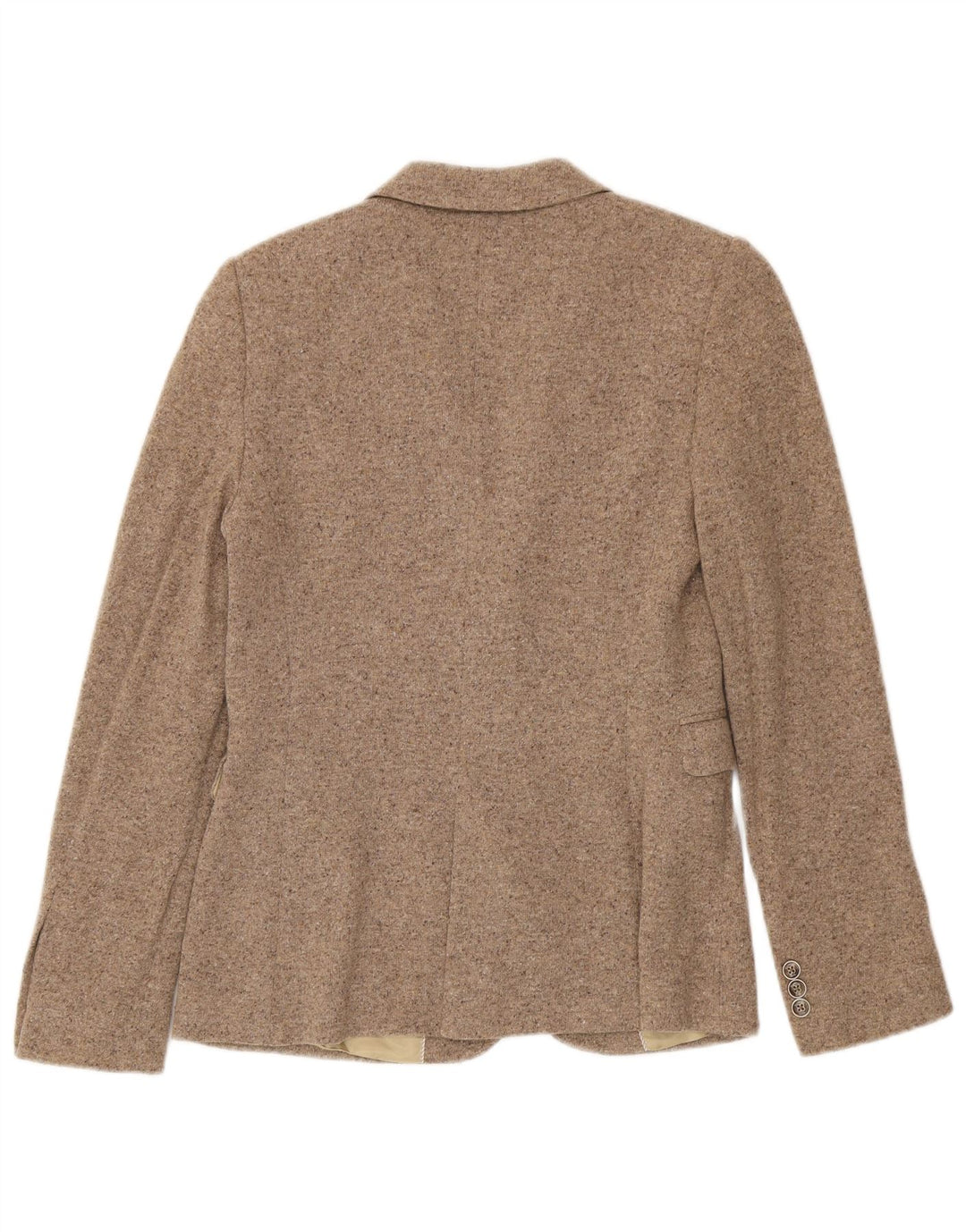 Massimo Dutti Γυναικείο πλεκτό σακάκι με 2 κουμπιά μπλέιζερ EU 40 με μέτριο μπεζ φλύκταινα