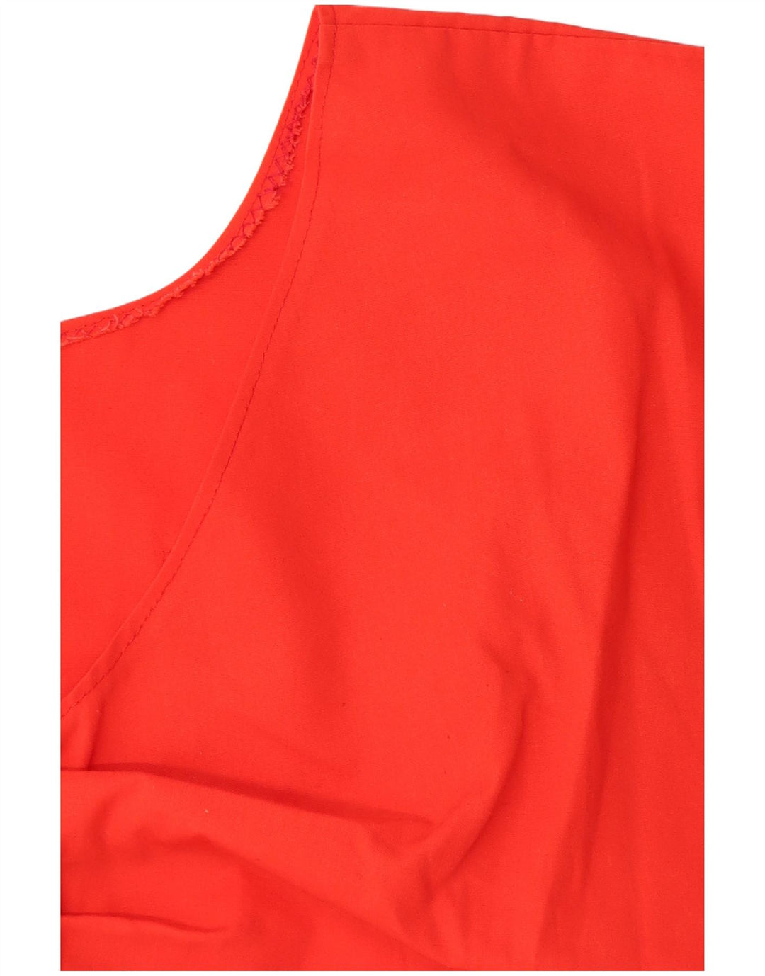 VINTAGE Γυναικεία Crop Μπλούζα Τοπ UK 16 Large Red