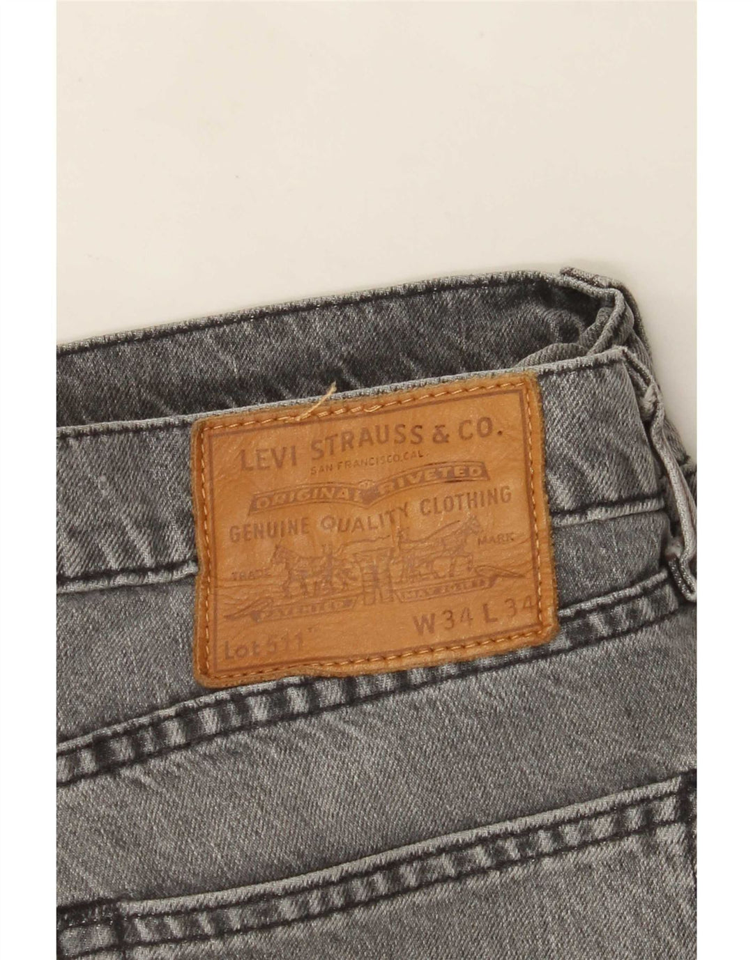 Levi's Mens 511 Slim Jeans W34 L34 Γκρι βαμβακερό