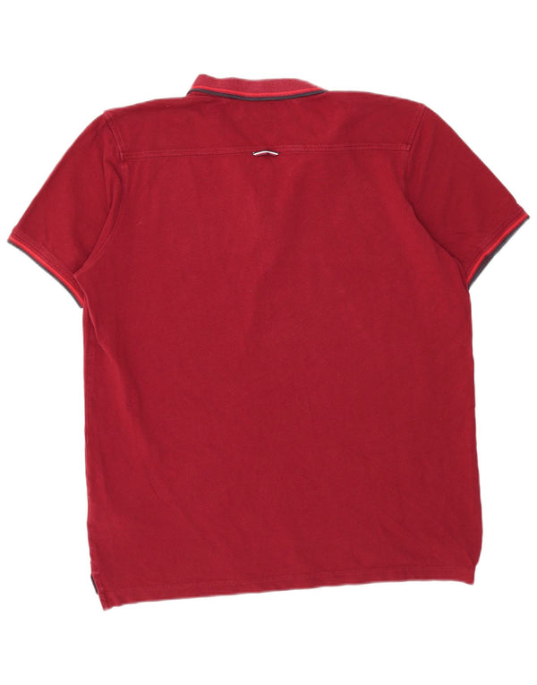 Tommy Hilfiger Ανδρικό πουκάμισο Polo Slim Fit 2XL Βαμβακερό μπορντό