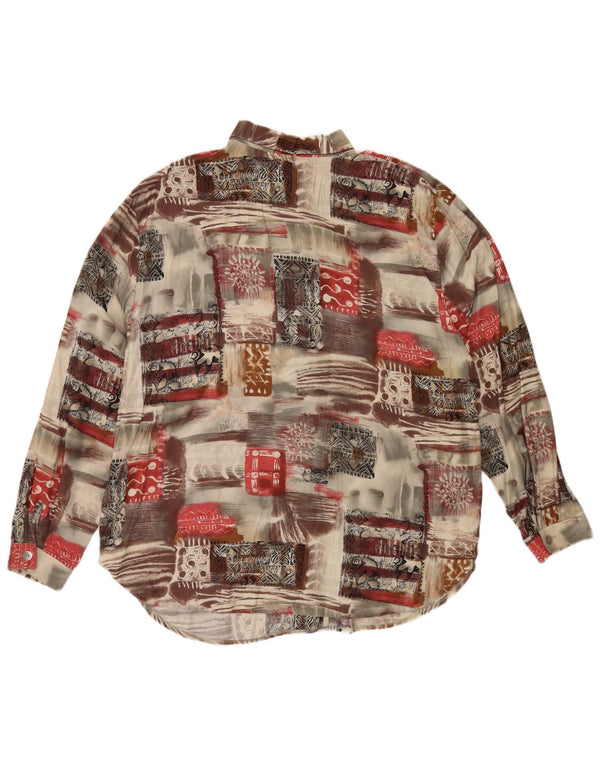 Vintage Γυναικείο πουκάμισο Oversized Μπλούζα IT 48 XL Πολύχρωμο Patchwork