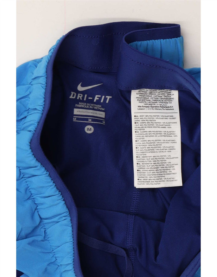 Γυναικείο αθλητικό σορτς Nike Dri Fit UK 12 μεσαίου μπλε πολυεστέρα