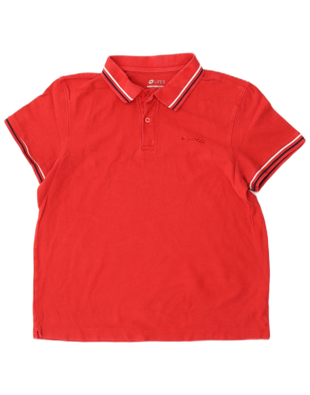 Lotto Mens Life's Polo πουκάμισο μεσαίο κόκκινο βαμβακερό