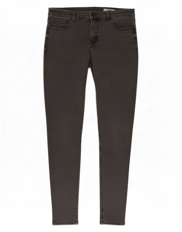 Marks & Spencer Γυναικεία Skinny Jeans UK 14 Large W30 L29 Γκρι βαμβακερό
