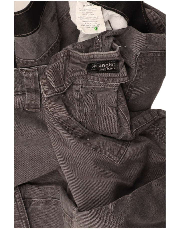 Ανδρικό παντελόνι WRANGLER Straight Cargo Cropped W40 L25 Γκρι βαμβακερό