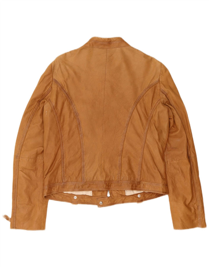 Vintage Γυναικείο Biker Δερμάτινο Μπουφάν EU 40 Medium Beige