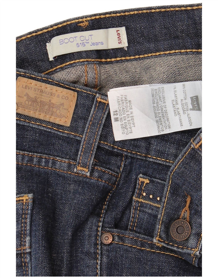 LEVI'S Γυναικείο 515 Bootcut Jeans US 12 Μεγάλο W34 L32 Navy Blue βαμβακερό