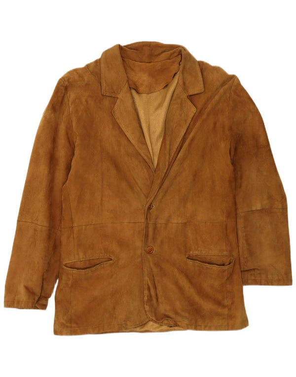 Vintage Ανδρικό Suede Jacket IT 46 Small Brown Δερμάτινο