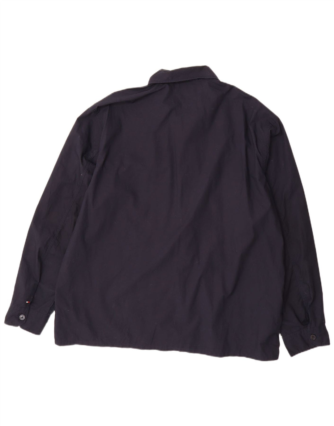 TOMMY HILFIGER Mens Shirt XL Navy Blue Cotton