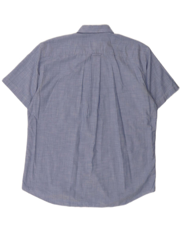 Ανδρικό κοντομάνικο πουκάμισο LACOSTE Μέγεθος 40 Μεσαίο Μπλε Βαμβακερό