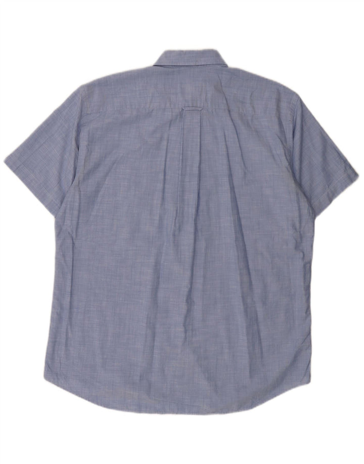 Ανδρικό κοντομάνικο πουκάμισο LACOSTE Μέγεθος 40 Μεσαίο Μπλε Βαμβακερό