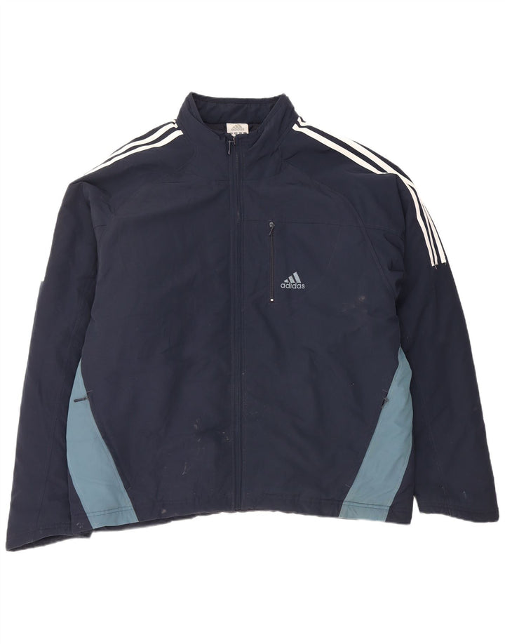 Ανδρική αθλητική φόρμα γραφικών Adidas Top Jacket Large Navy Blue Polyester
