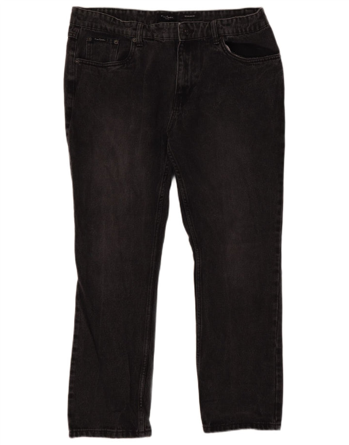 PIERRE CARDIN Ανδρικό τζιν ίσιο W38 L29 Μαύρο βαμβακερό