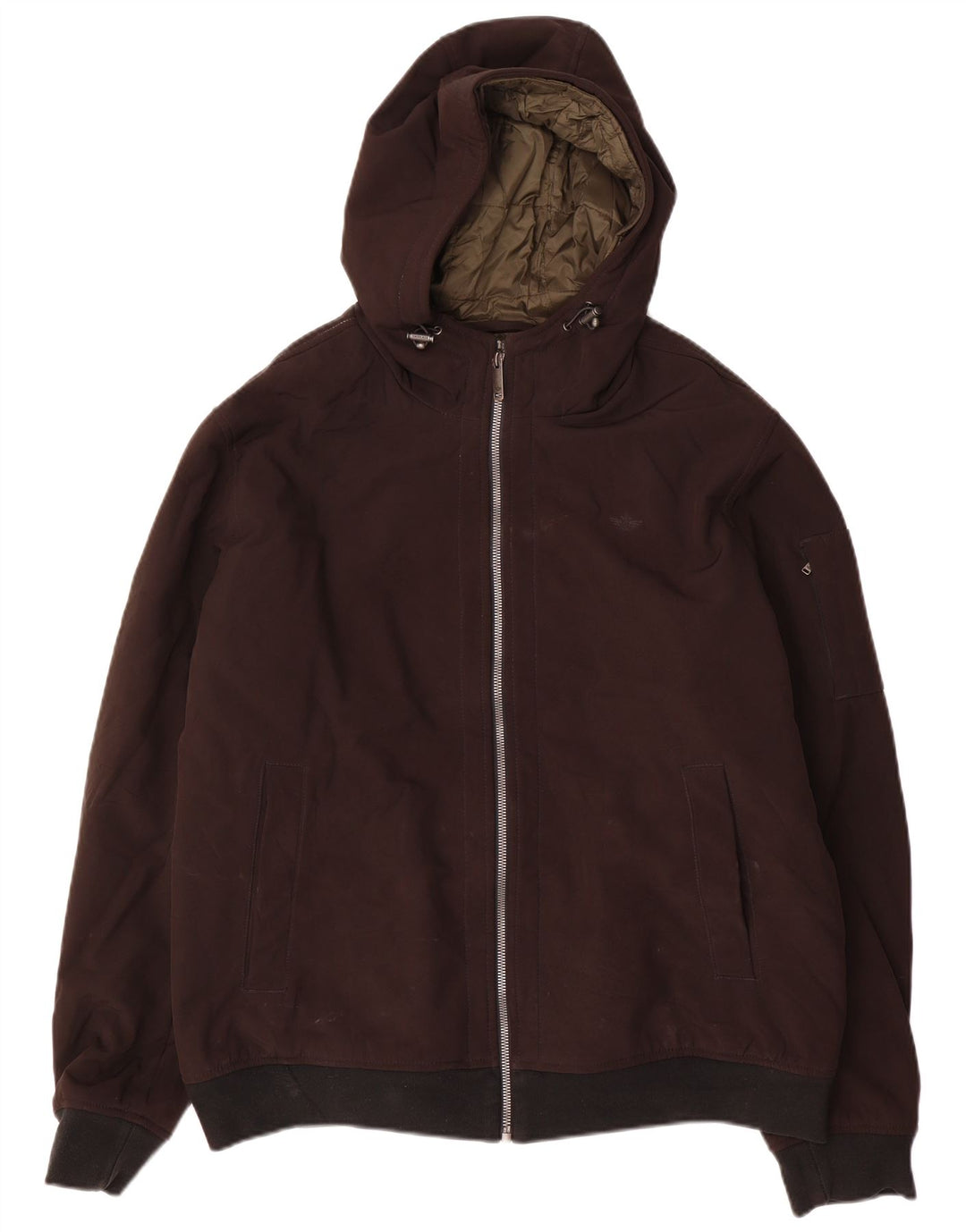 Dockers Mens Hooded Bomber Jacket UK 42 XL Black Polyester