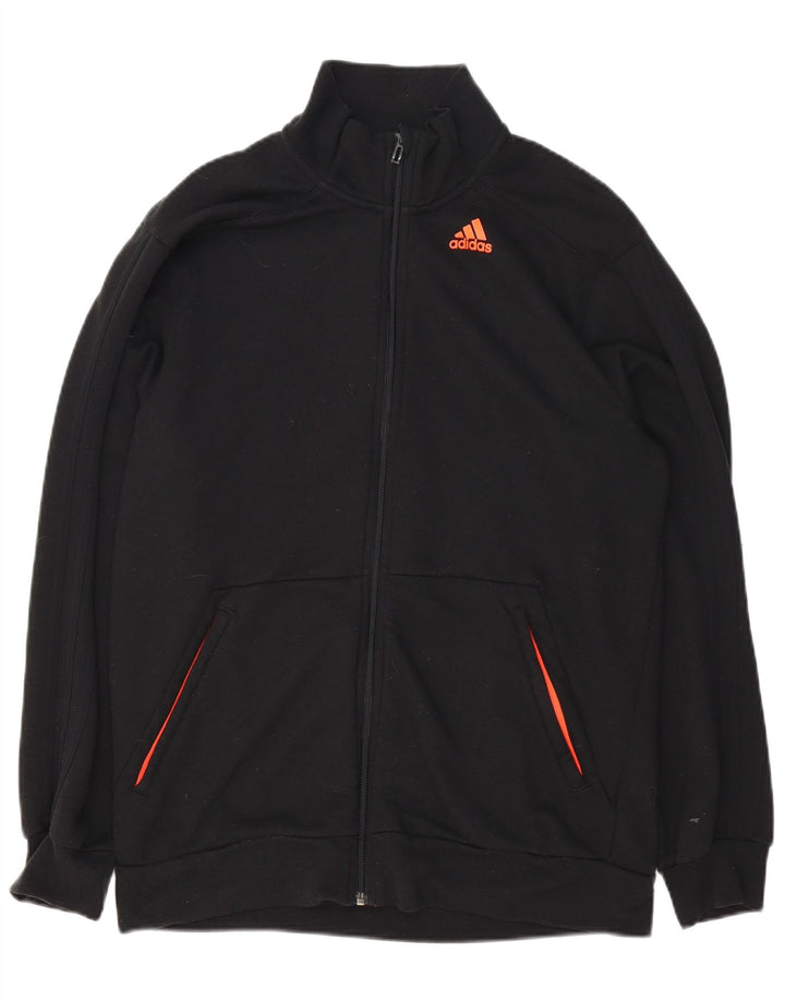 Ανδρική φόρμα Adidas Climalite Top Jacket UK 44/46 μεγάλο μαύρο βαμβακερό