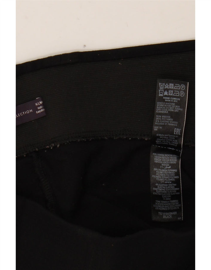 MARKS & SPENCER Γυναικείο Κολάν UK 14 Μεγάλη μαύρη βισκόζη