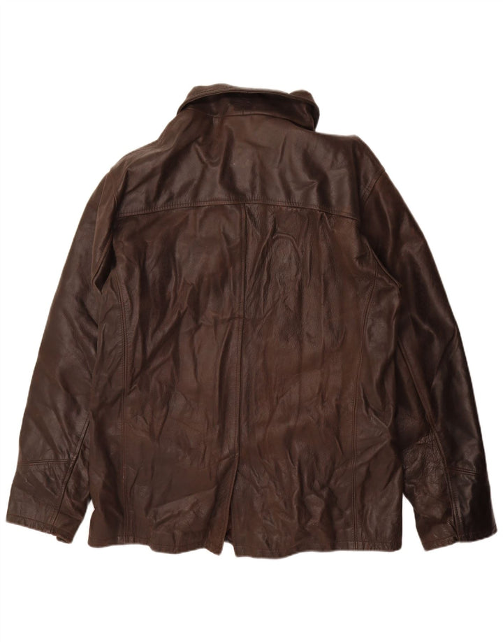 VINTAGE Ανδρικό Δερμάτινο Μπουφάν IT 52 XL Καφέ Δερμάτινο