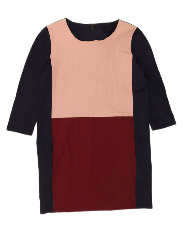 Cos Γυναικείο φόρεμα 3/4 Sleeve Shift UK 10 Small Navy Blue Colorblock Viscose