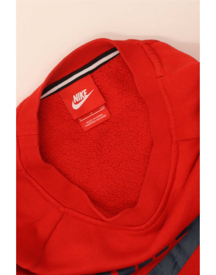 Γυναικείο γραφικό υπερμεγέθη φούτερ Nike Jumper UK 10 Small Red