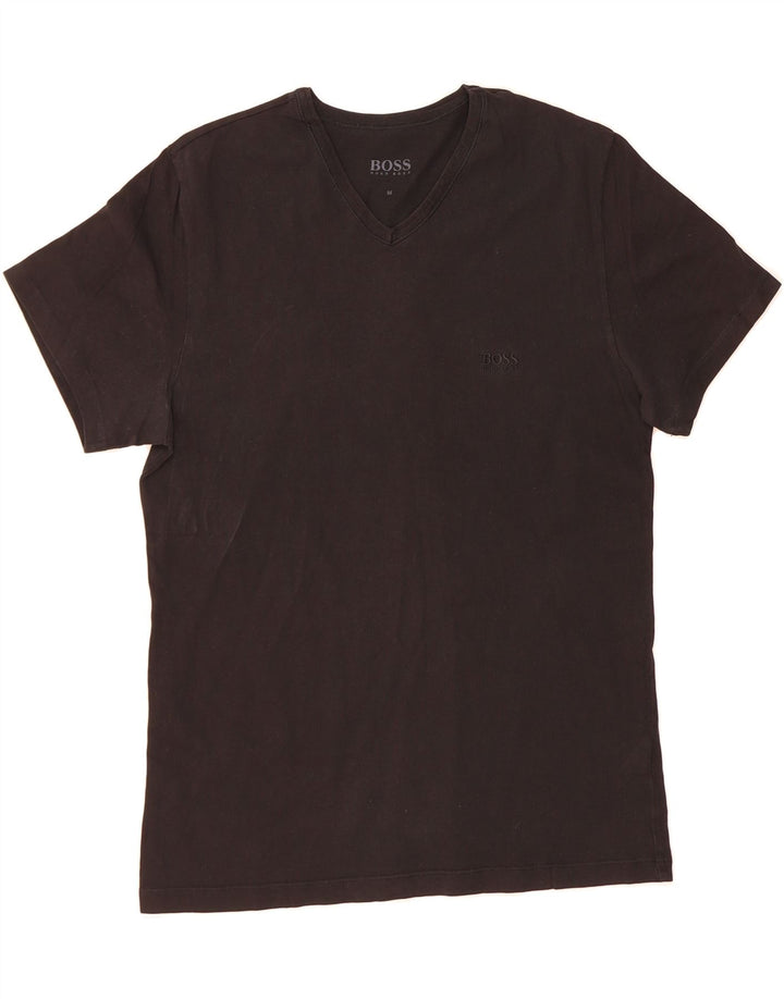 HUGO BOSS Mens T-Shirt Top Medium Black Cotton Vintage Hugo Boss and Second-Hand Hugo Boss from Messina Hembry 