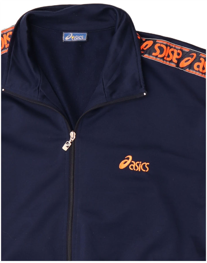 Ανδρική αθλητική φόρμα γραφικών Asics Top Jacket XL Navy Blue Polyester
