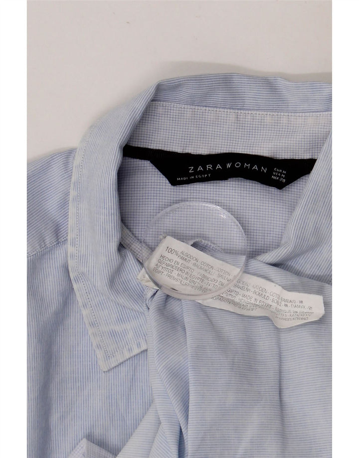 Γυναικείο πουκάμισο ZARA UK 14 Βαμβακερό μεσαίο μπλε ρίγες