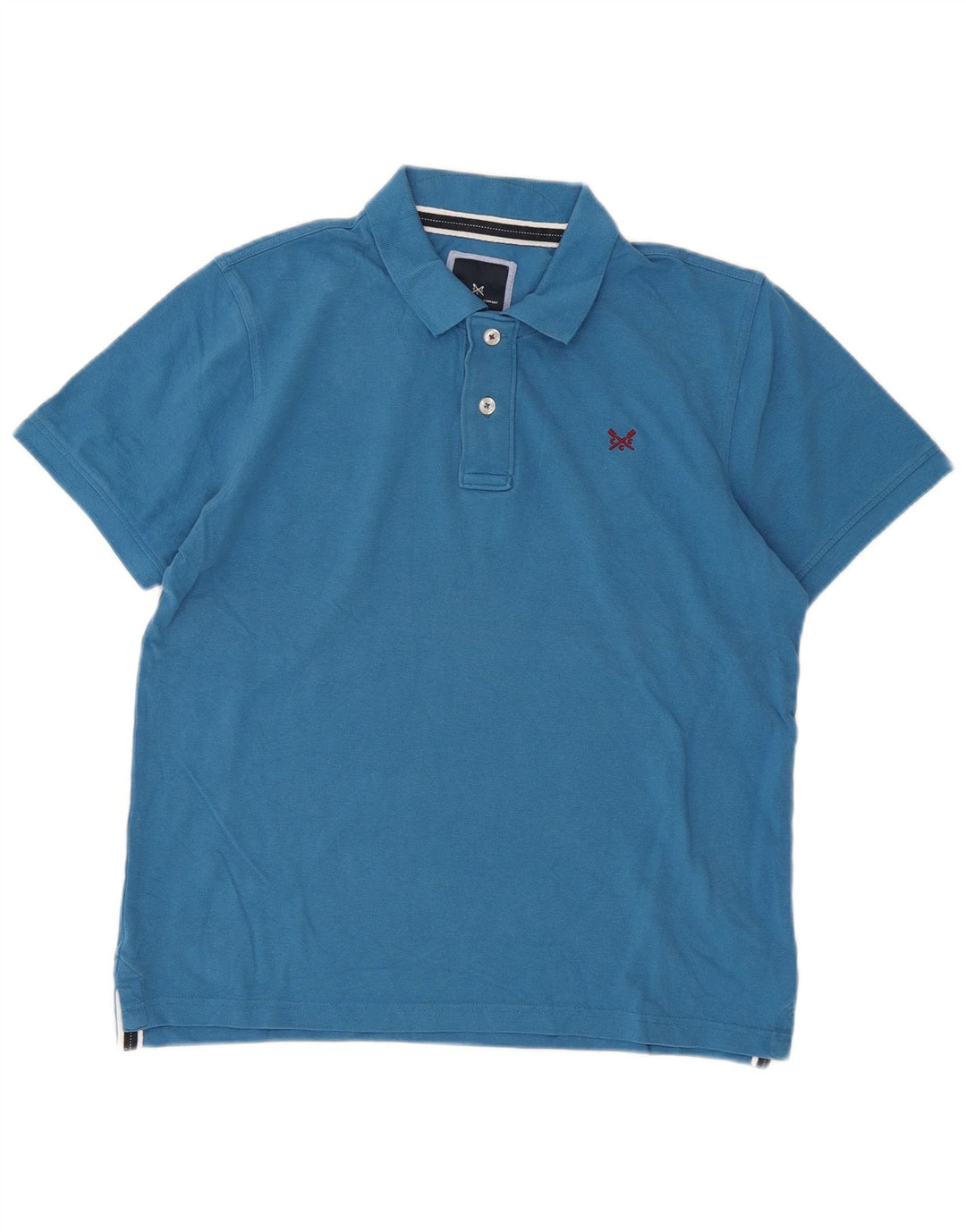 Ανδρικό Πόλο Μπλουζάκι Crew Clothing, μεσαίο μπλε βαμβακερό
