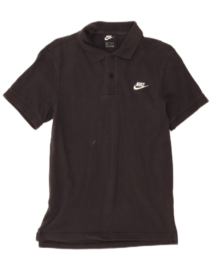 NIKE Mens Polo Shirt XS Black Cotton
