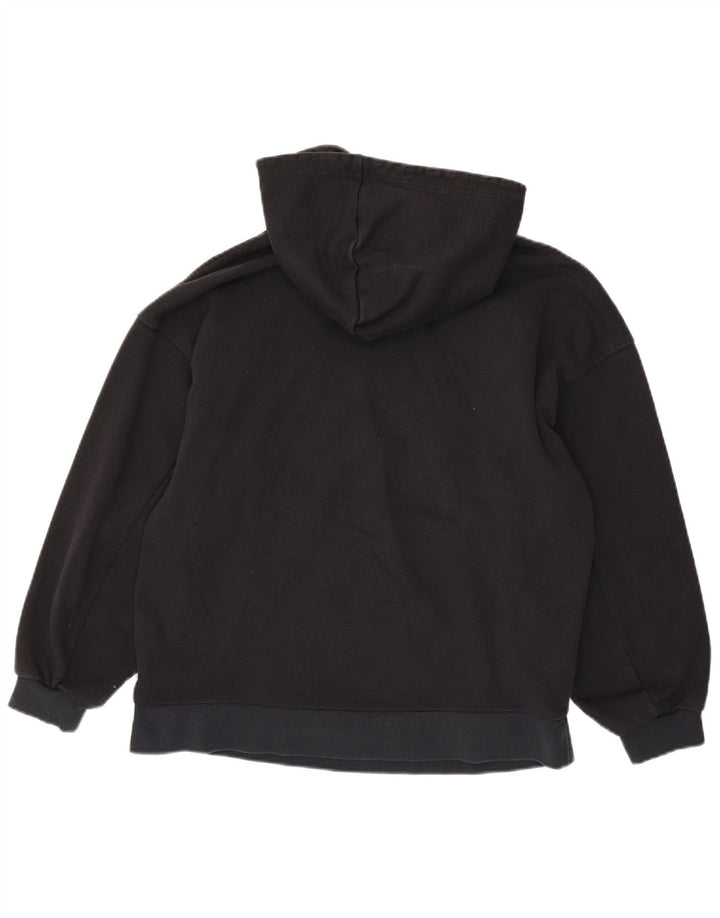 Γυναικεία κουκούλα μεγάλου μεγέθους ADIDAS UK 10 Μικρό μαύρο φλοράλ βαμβακερό