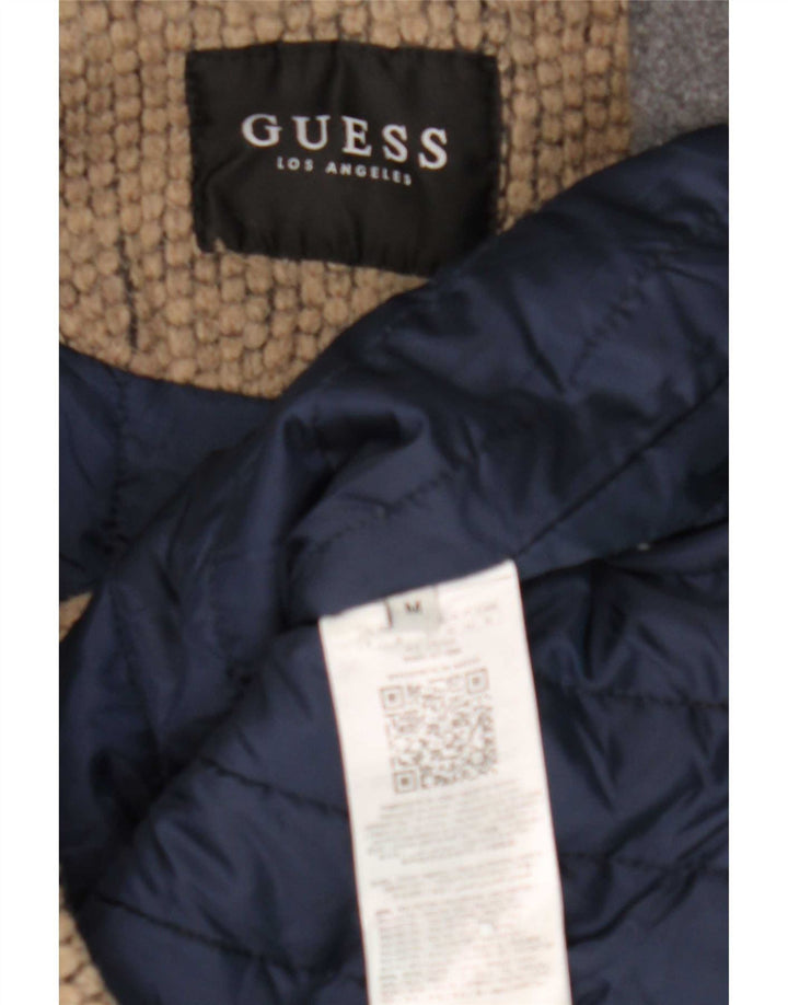 Guess Ανδρικό μπουφάν Duffle με κουκούλα UK 38 Μεσαίο καφέ πολυεστέρας