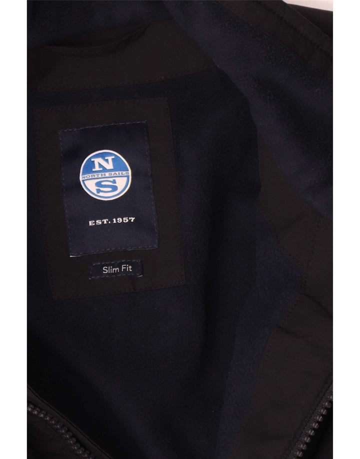 North Sails Ανδρικό Slim Fit Bomber Jacket UK 38 Medium Navy Blue Polyamide