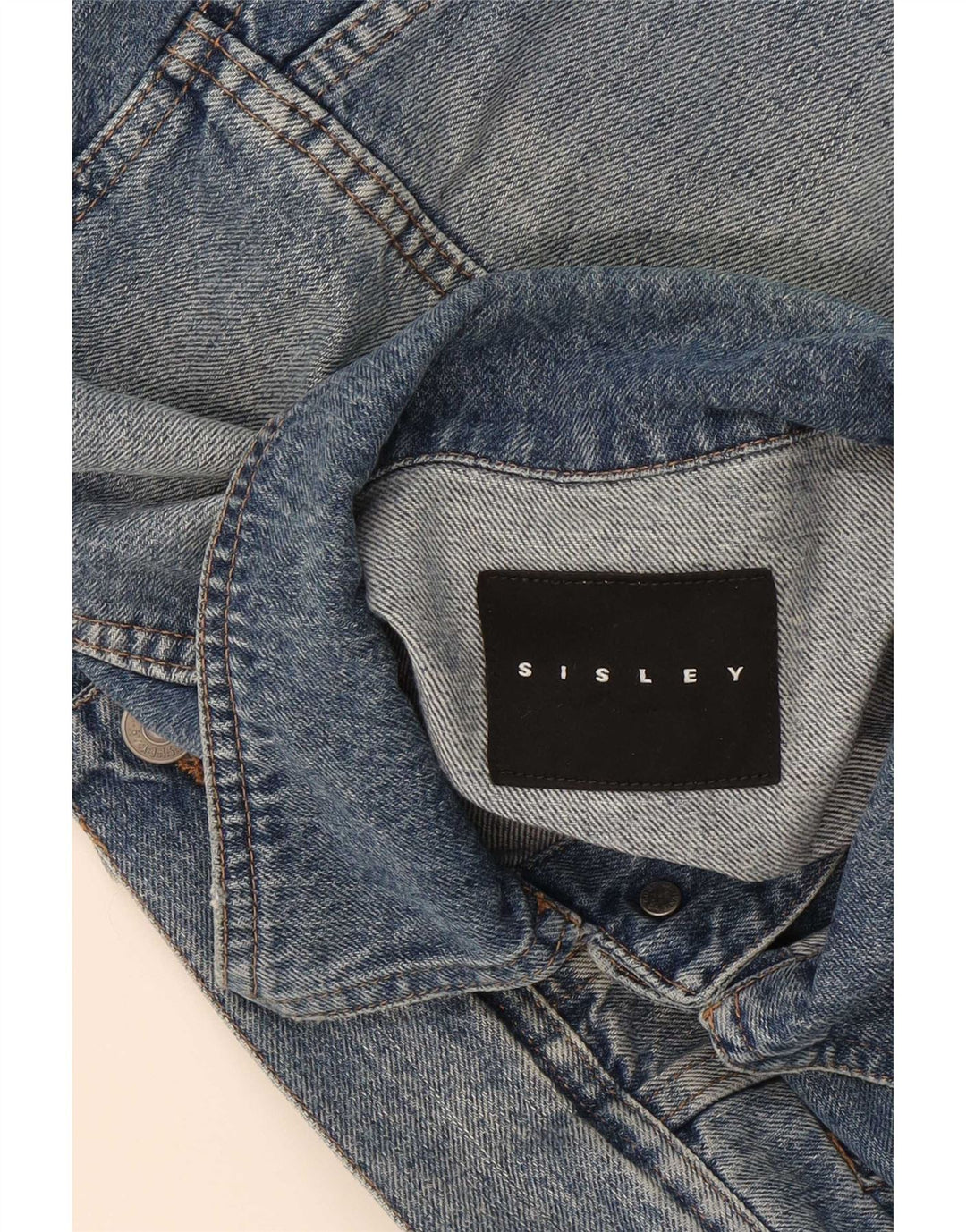 Ανδρικό τζιν μπουφάν Sisley UK 36 Small Blue Cotton