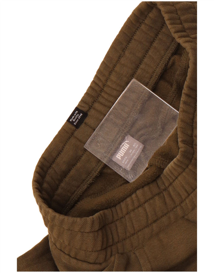 Puma Boys Tracksuit Trousers Joggers 11-12 Years Khaki Polyester