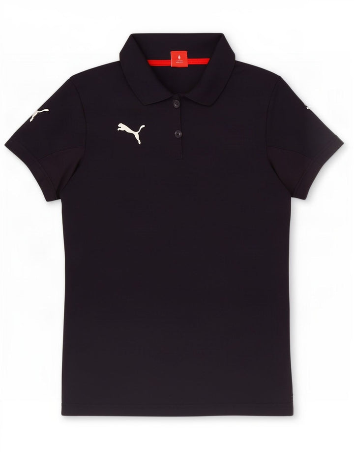 Γυναικείο γραφικό πόλο μπλουζάκι Puma UK 12 Medium Navy Blue Polyester